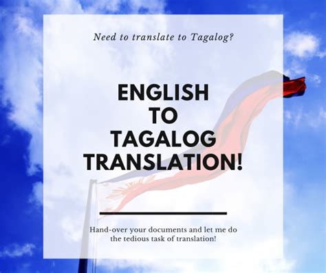Translate documents from Filipino to English .